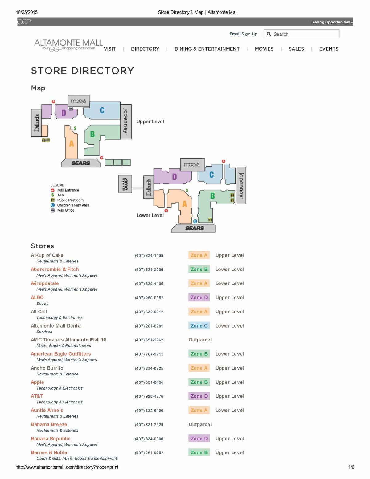 harta Altamonte mall