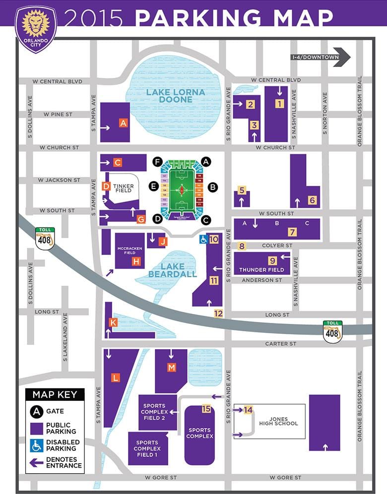 Citrus Bowl parcare hartă