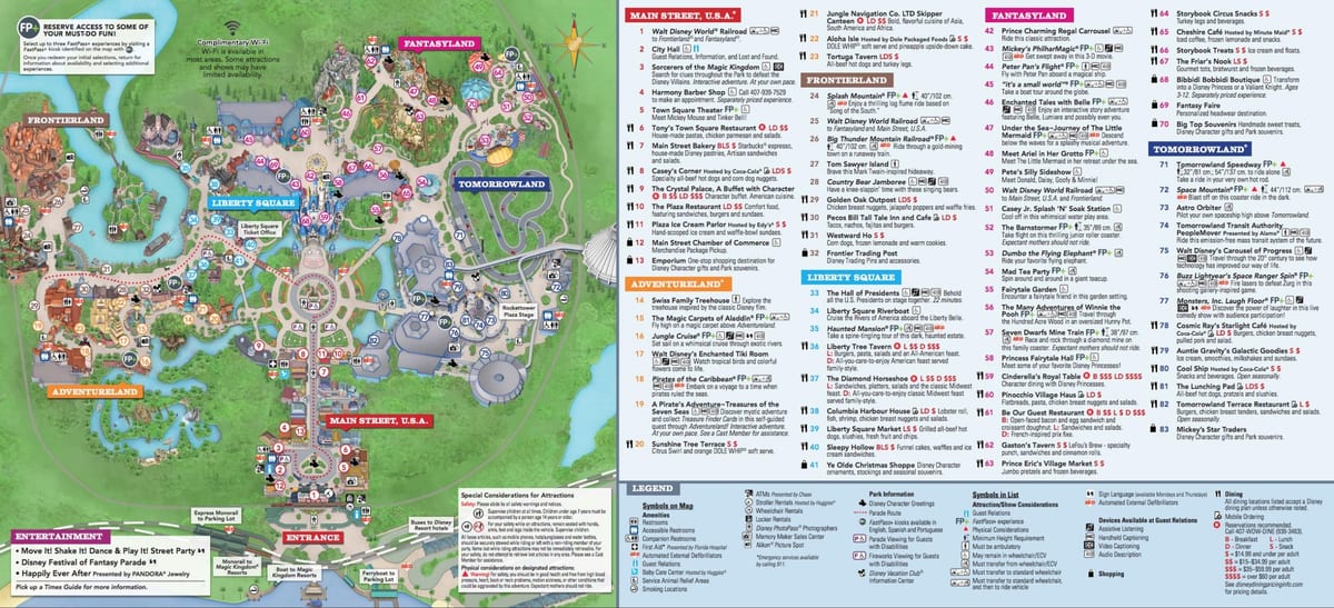 Disney World Magic Kingdom hartă