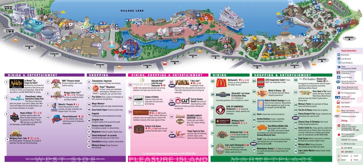 downtown Disney Orlando arată hartă