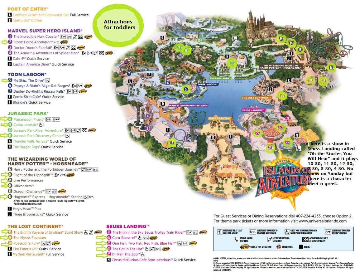 Universal Studios Insulele de Aventura hartă