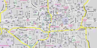 Zona Orlando arată hartă