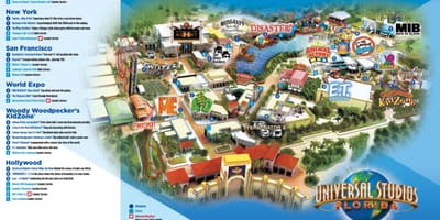 Orlando Universal Studios hartă