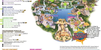 Universal Studios Insulele de Aventura hartă