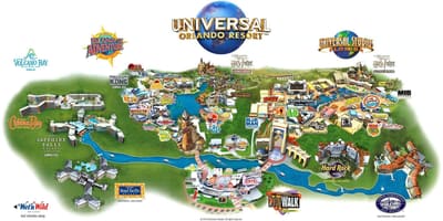 Universal Studios Orlando arată hartă